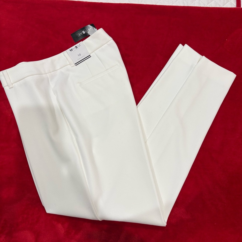 White House Black Market Crisp White Cropped Pants, Women’s Size 10 NWT